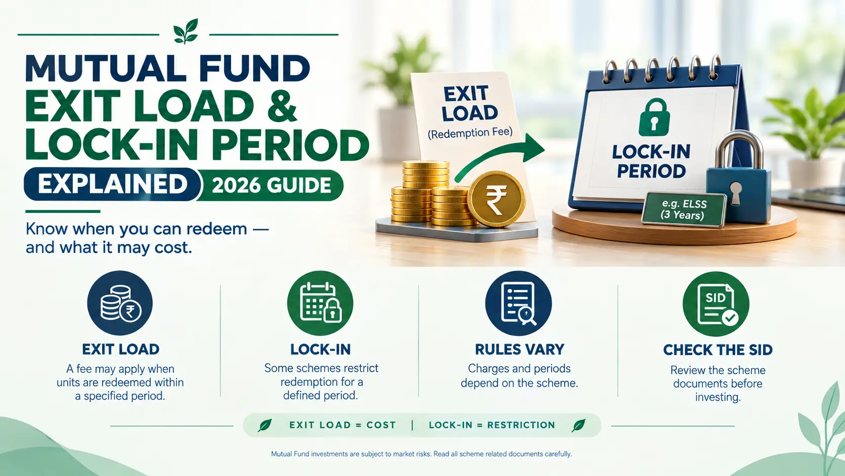 Mutual Fund Exit Load and Lock-in Period Explained (2026 Guide)